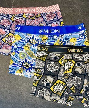 Труси-боксери MIIOW. Набір із 3 штук. Яскраві чоловічі труси. Віскоза. Розмір XXXL 601081 фото
